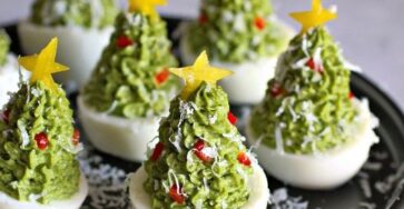 Deviled Egg Christmas Trees