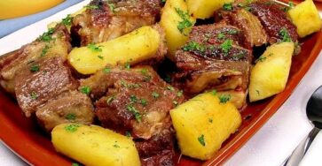 Roast Rib With Cassava