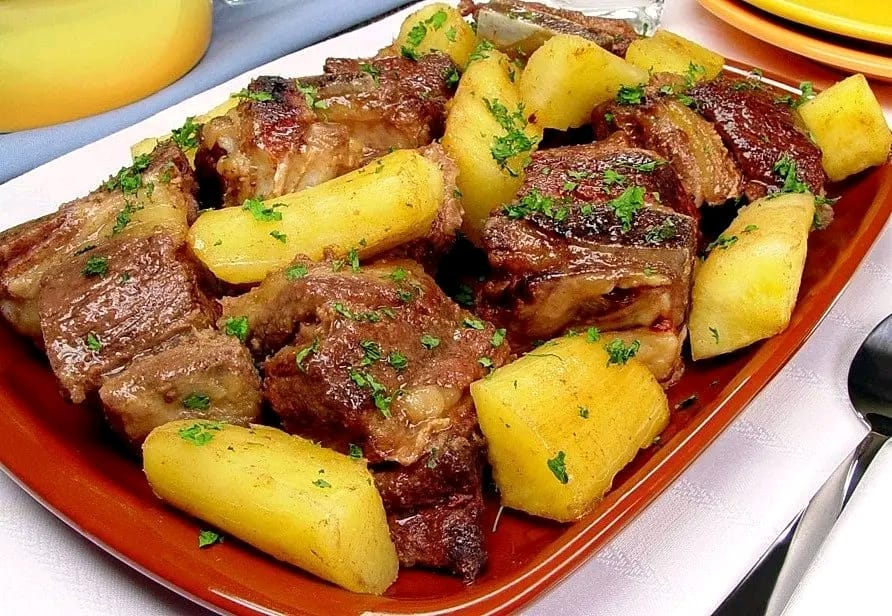 Roast Rib With Cassava