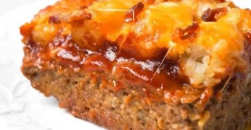 Ultimate Cheesy Meatloaf And Tater Tot Bake