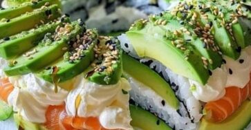 Avocado Sushi Cake