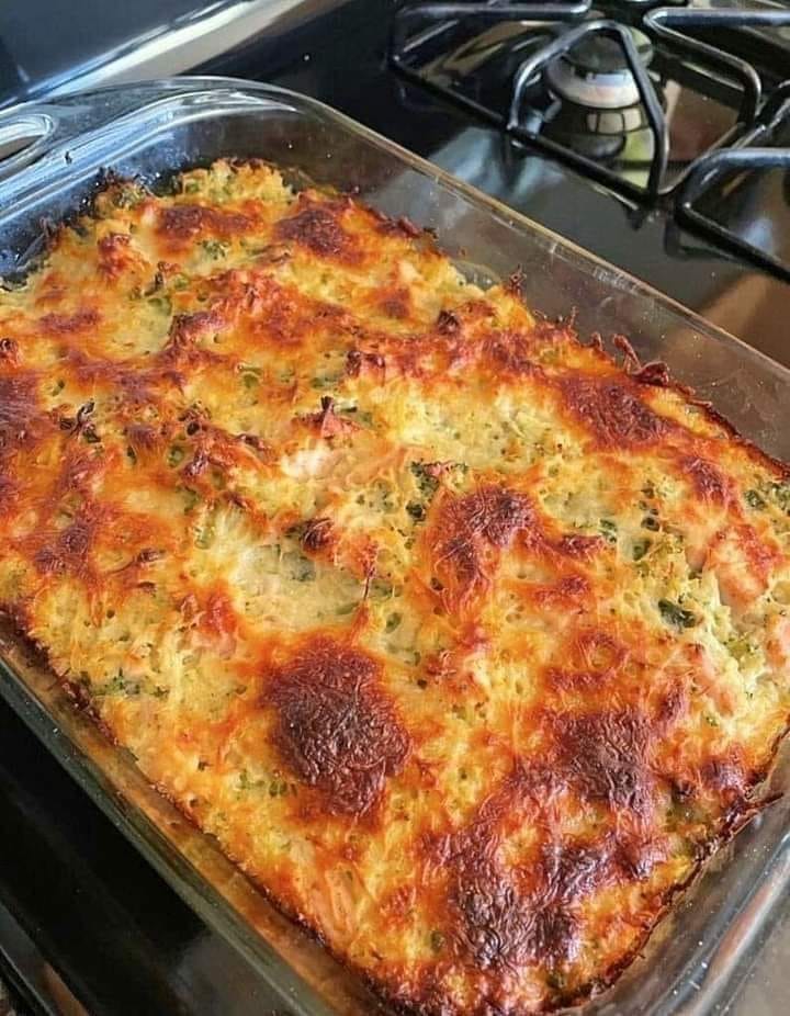 Broccoli Cauliflower Rice Chicken Casserole