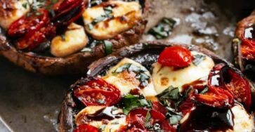 Caprese Stuffed Portobello Mushrooms!