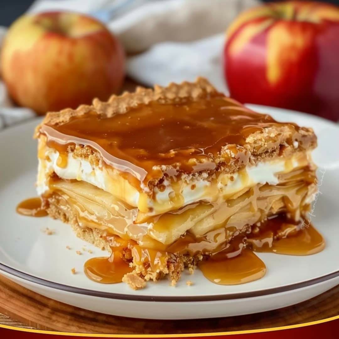 Caramel Apple Eclair Cake