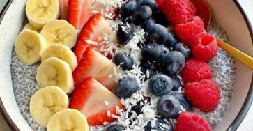 Chia Pudding Bowl For Healthy Breakfast