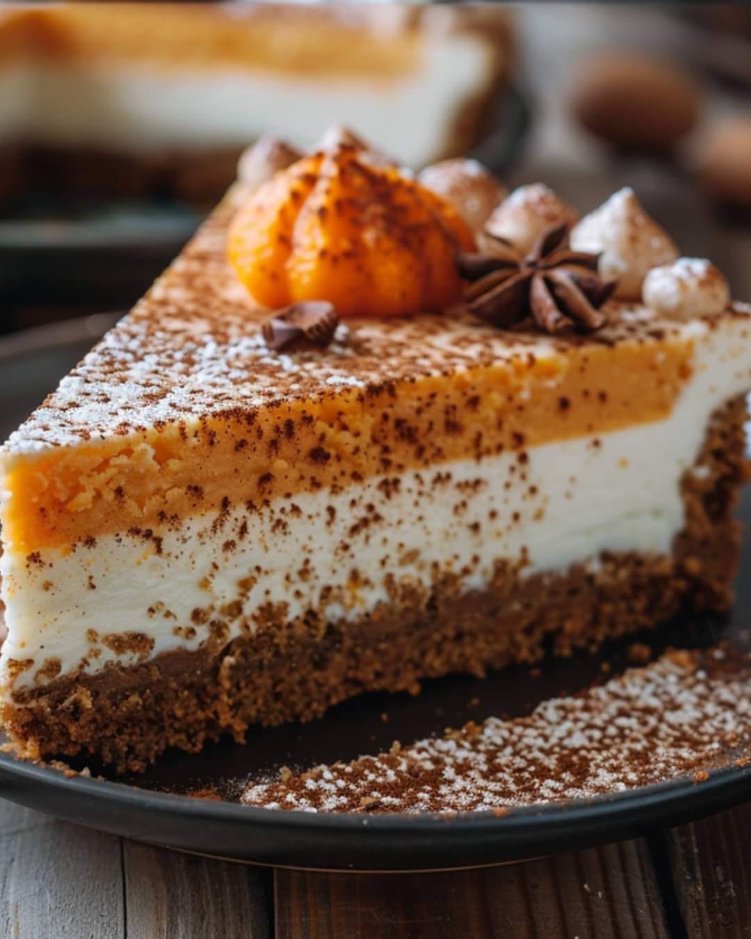 Cinnamon Pumpkin Cheesecake Cake