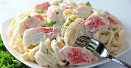 Crab Fettuccine Alfredo