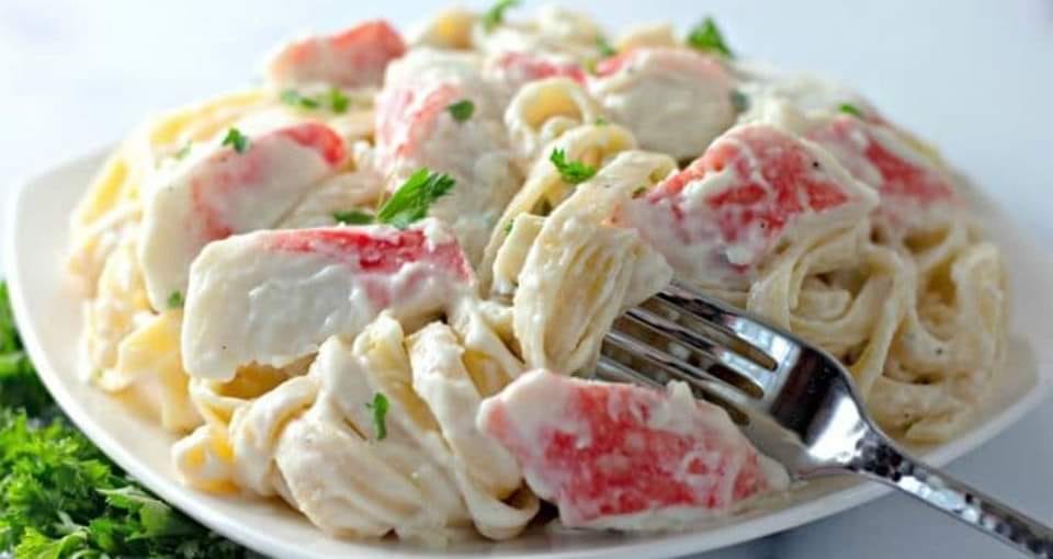 Crab Fettuccine Alfredo