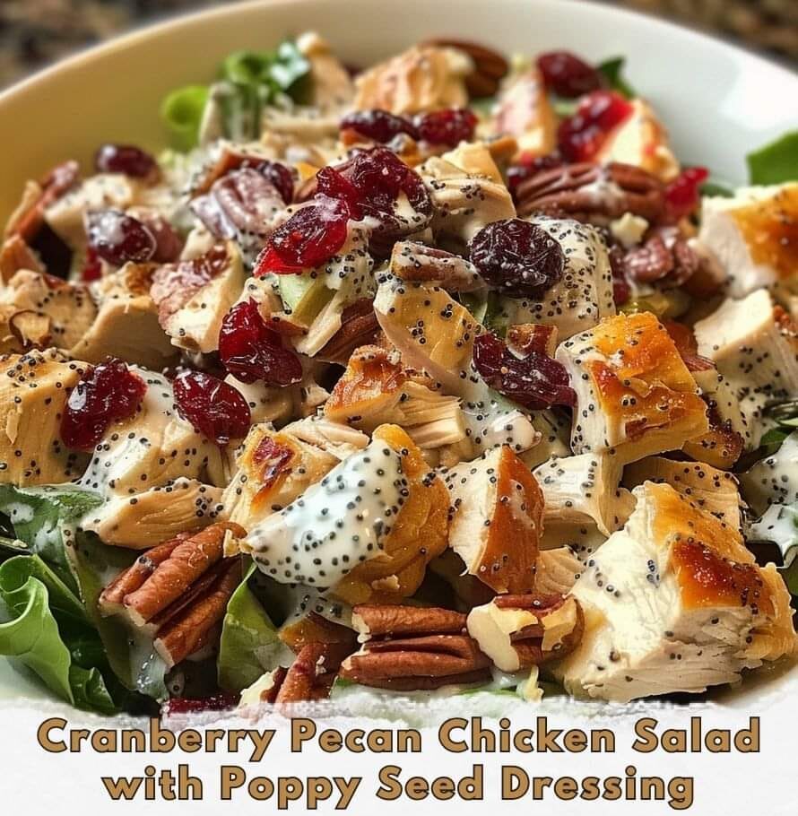 Cranberry Pecan Chicken Salad With Poppy Seed Dressing