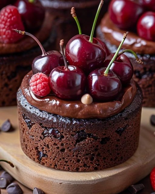 Elegant Mini Black Forest Cakes