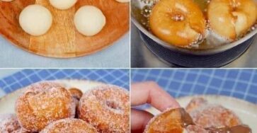 Fried Donuts With Sugar