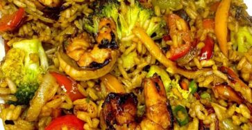 Honey Garlic Shrimp Rice Stir Fry