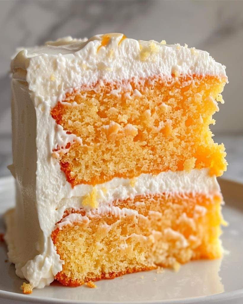 Luscious Refreshing Orange Creamsicle Cake