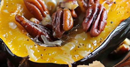 Maple Pecan Roasted Acorn Squash