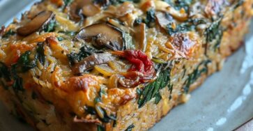 Mushroom Spinach And Brown Rice Loaf