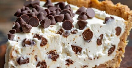 No Bake Chocolate Chip Cookie Dough Pie