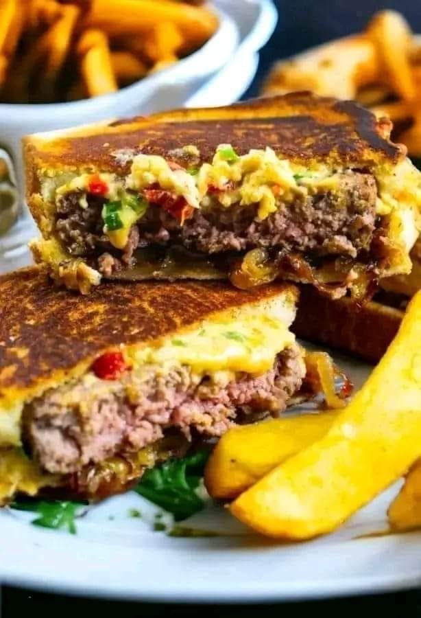 Pimento Cheese Patty Melts