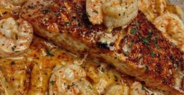 Salmon Shrimp Alfredo Recipe