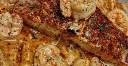 Salmon Shrimp Alfredo Recipe