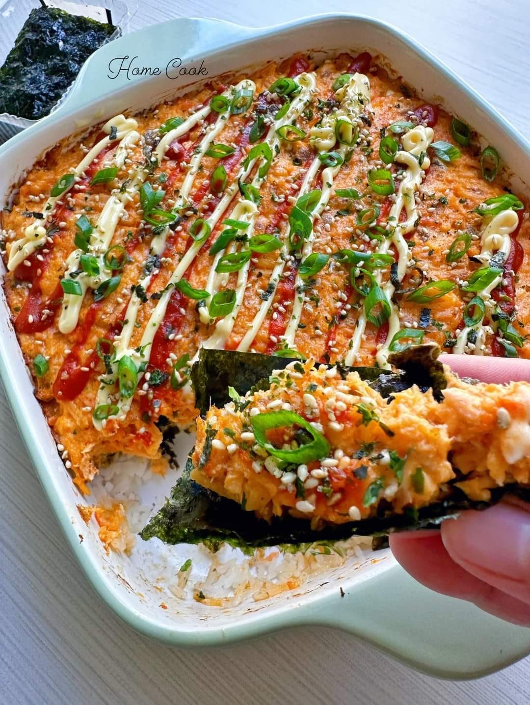 Salmon Sushi Bake