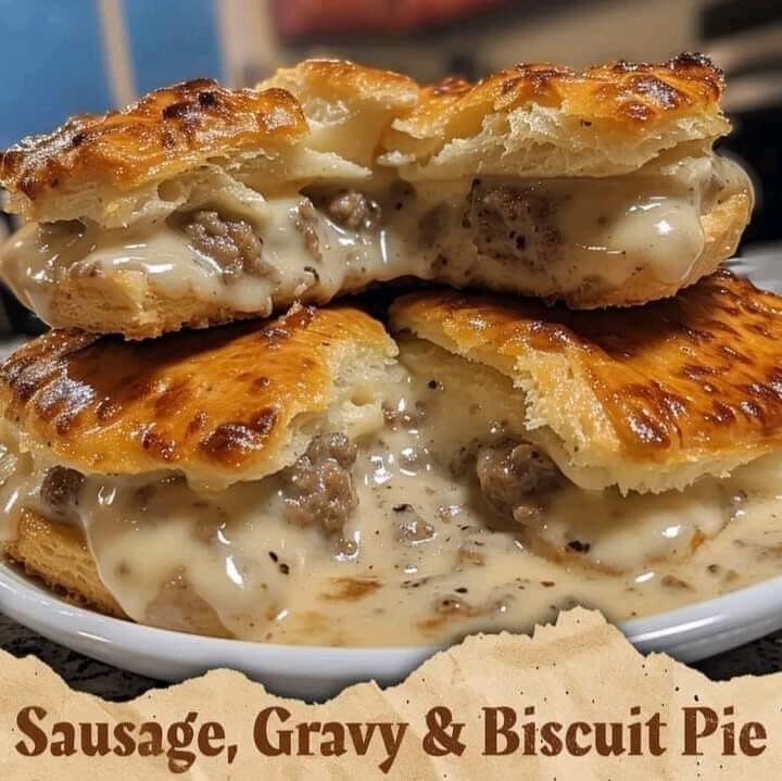 Sausage, Gravy, And Biscuit Pie