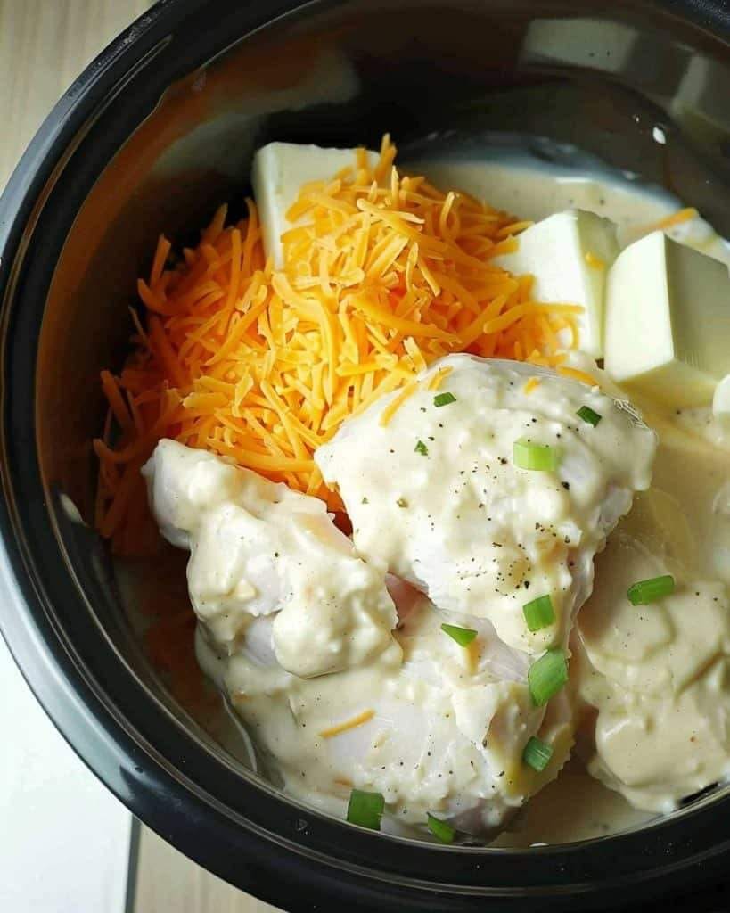 Slow Cooker Cream Cheese Crack Chicken