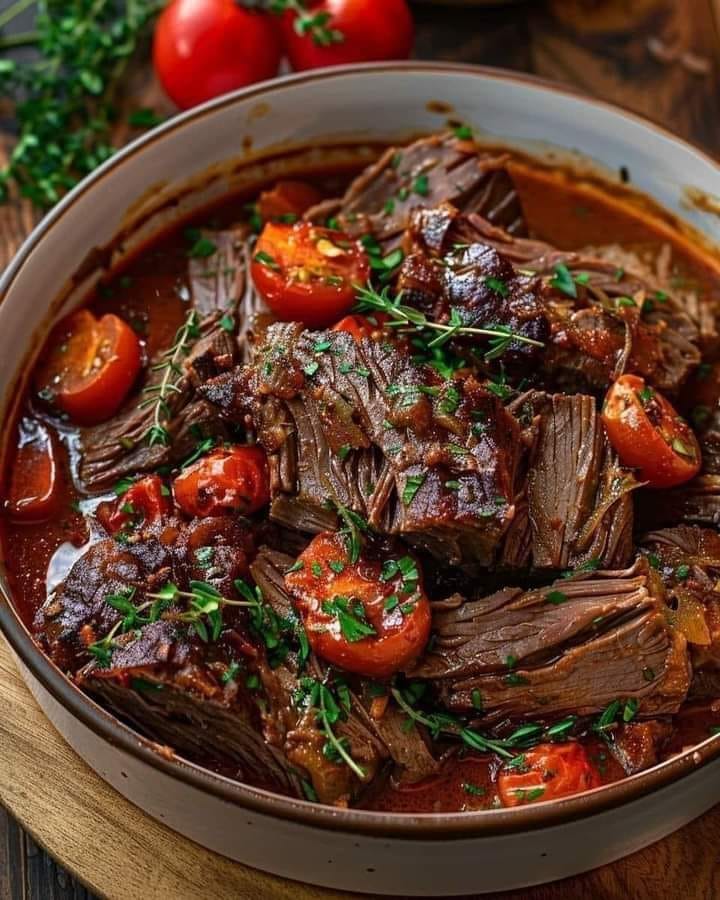 Tuscan Style Slow Cooked Beef Roast