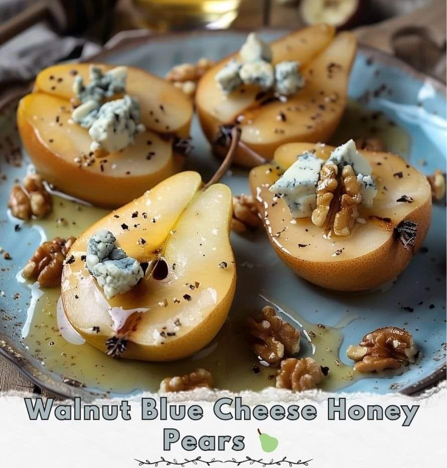 Walnut Blue Cheese Honey Pears