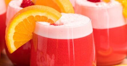 A Bubbly Fruit Drink With Sherbet. Great For Parties.