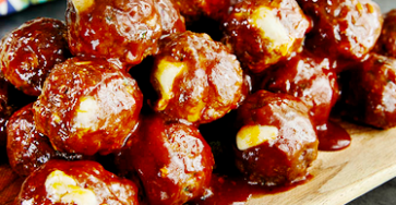 Bbq Meatballs Stuffed With Cheese