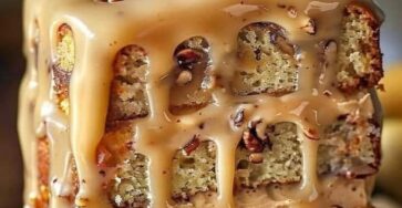 Banana Pecan Caramel Layer Cake