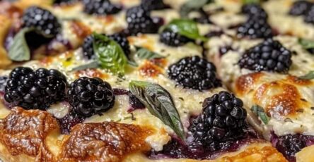 Blackberry Basil Ricotta Pizza