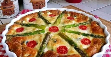 Crustless Asparagus Quiche With Spinach Mushrooms And Sausage