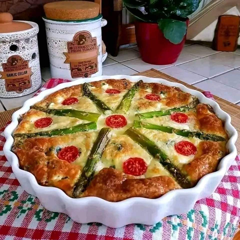 Crustless Asparagus Quiche With Spinach Mushrooms And Sausage