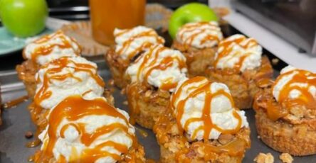 Caramel Apple Mini Cheesecakes!! Recipe
