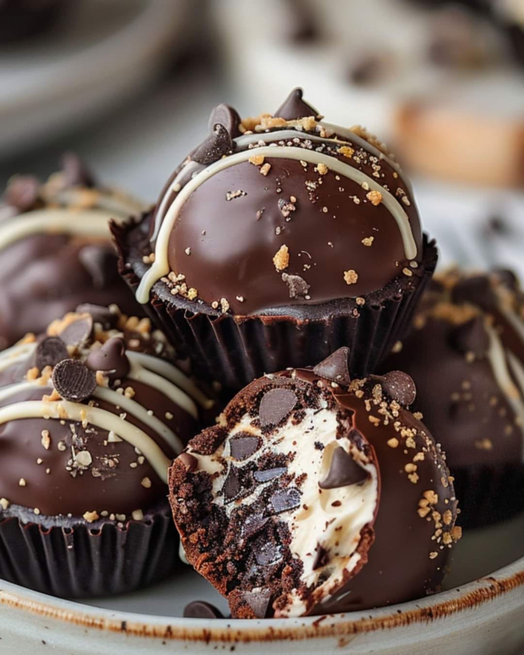 Chocolate Chip Cookie Dough Brownie Bombs Recipe