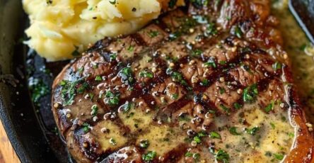 Enchanted Garlic Butter Steak With Creamy Mashed Potatoes