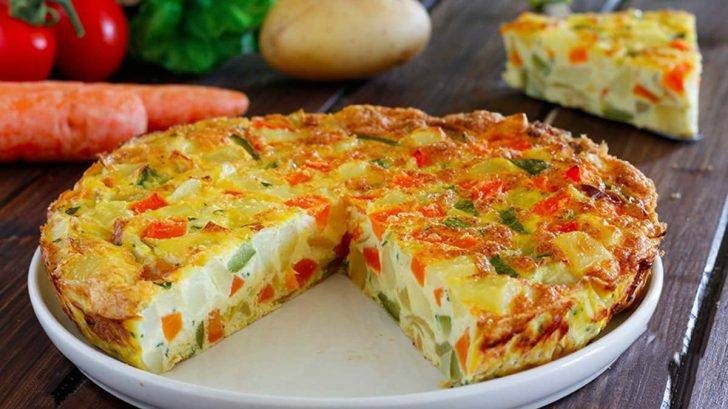 Easy Baked Vegetable Omelet Recipe