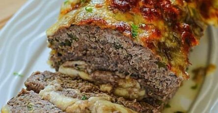 French Onion Soup Stuffed Meatloaf