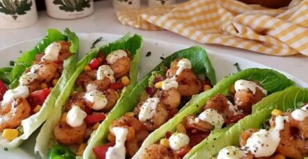 Healthy Taco Shrimp Lettuce Wraps
