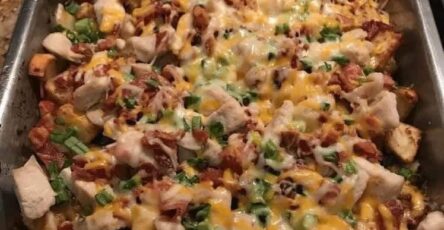 Loaded Baked Potato And Chicken Casserole