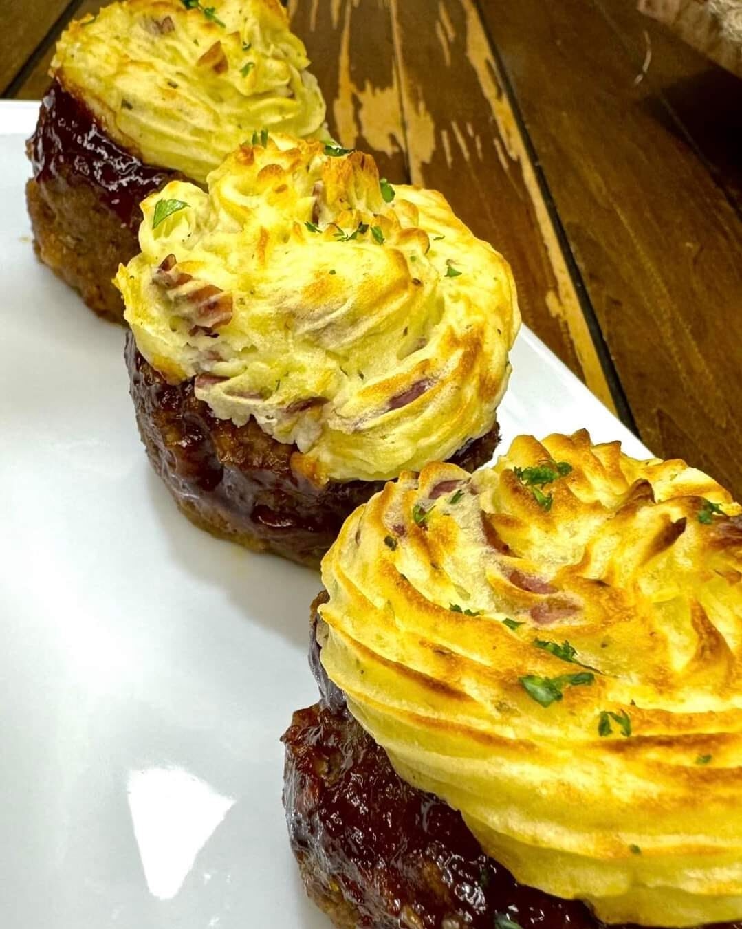 Meatloaf Mashed Potato Cupcakes