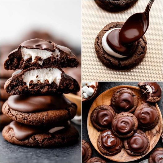 Marshmallow Surprise Hot Cocoa Cookies