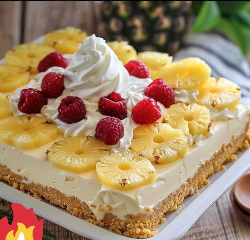 No Bake Pineapple Heaven Cheesecake Dessert