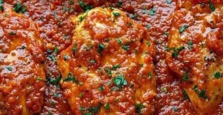 Skillet Chicken In Roasted Red Pepper Sauce