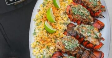 Smoked Lobster Tails With Esquites