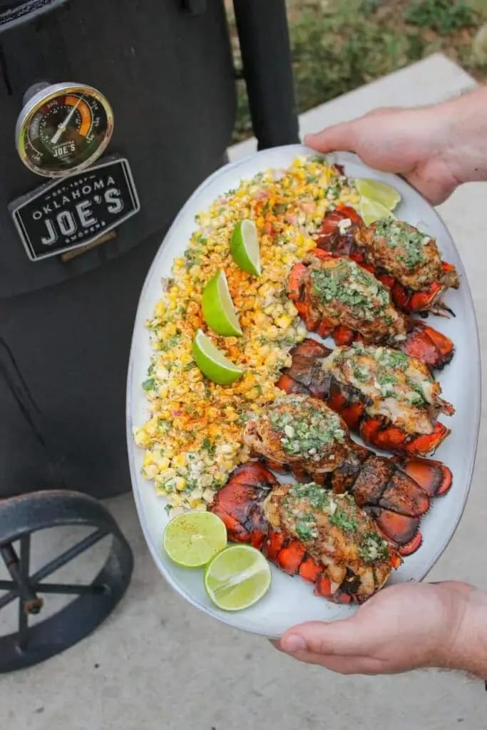 Smoked Lobster Tails With Esquites