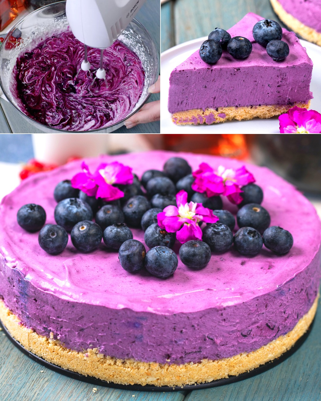 Blueberry cheese cake