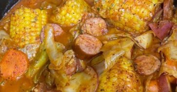 Cabbage soup with smoked sausage
