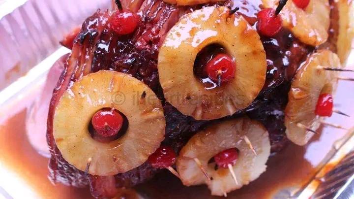 Ham with pineapple & brown sugar